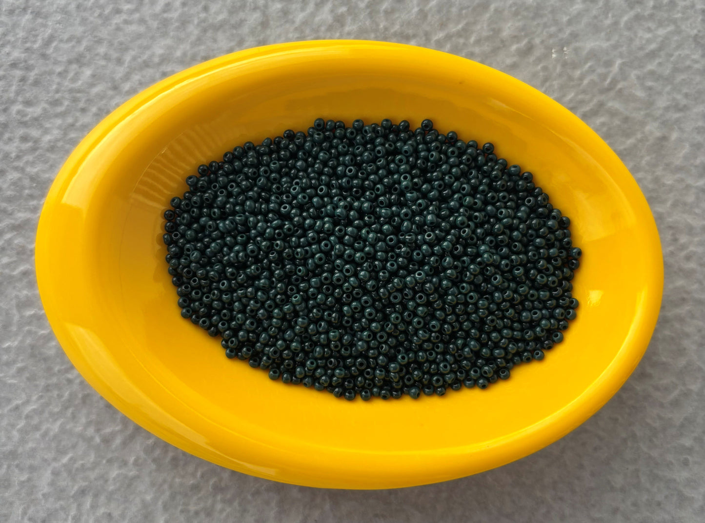 Preciosa Dark Teal Green Opaque Seed Beads