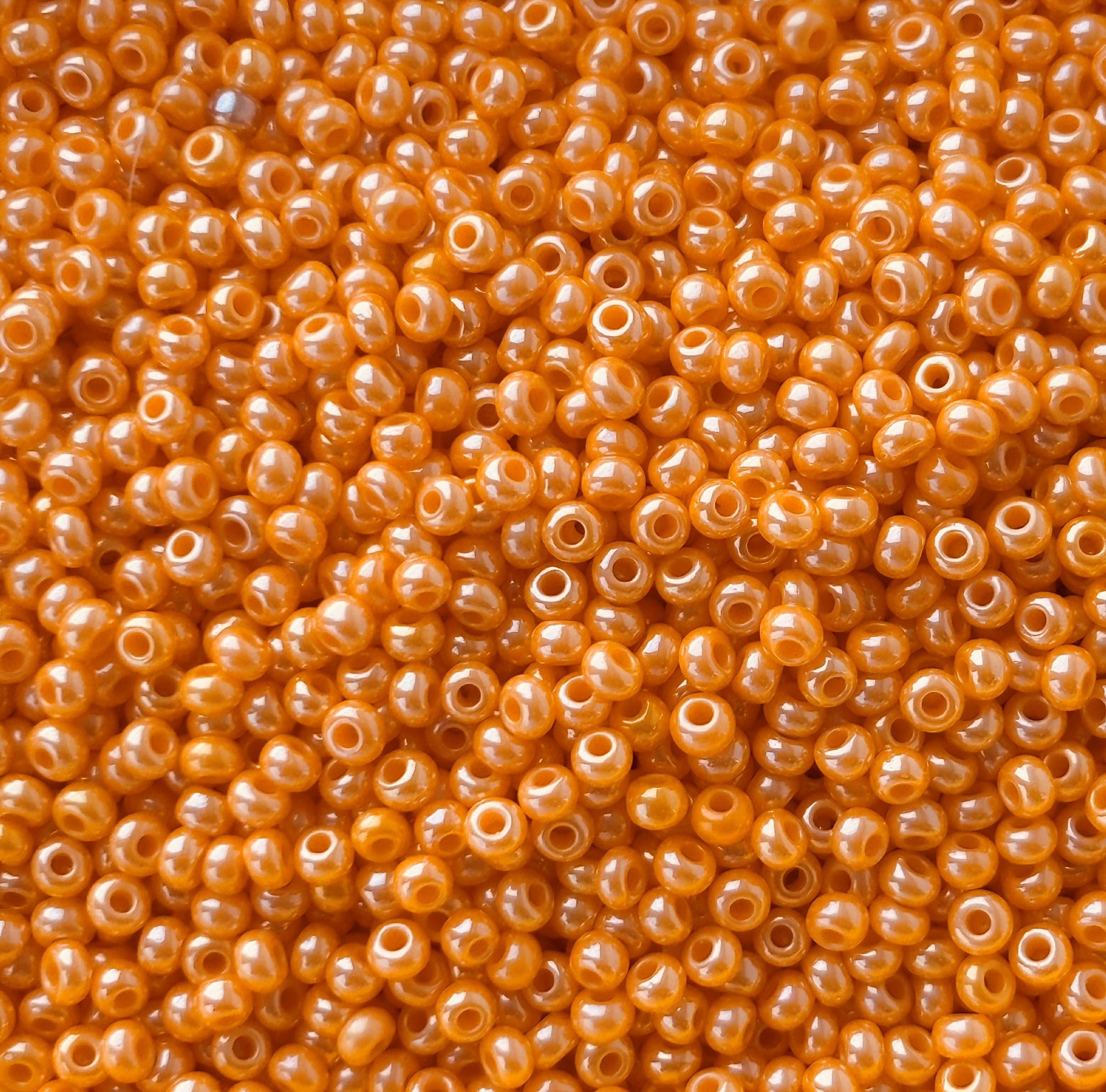 Preciosa Light Orange Luster Seed Beads