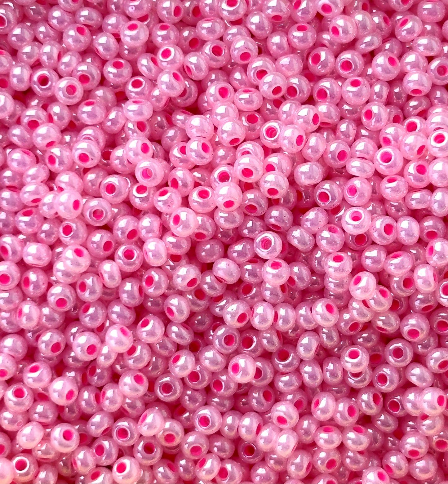 Preciosa Carnation Pink Ceylon Seed Beads