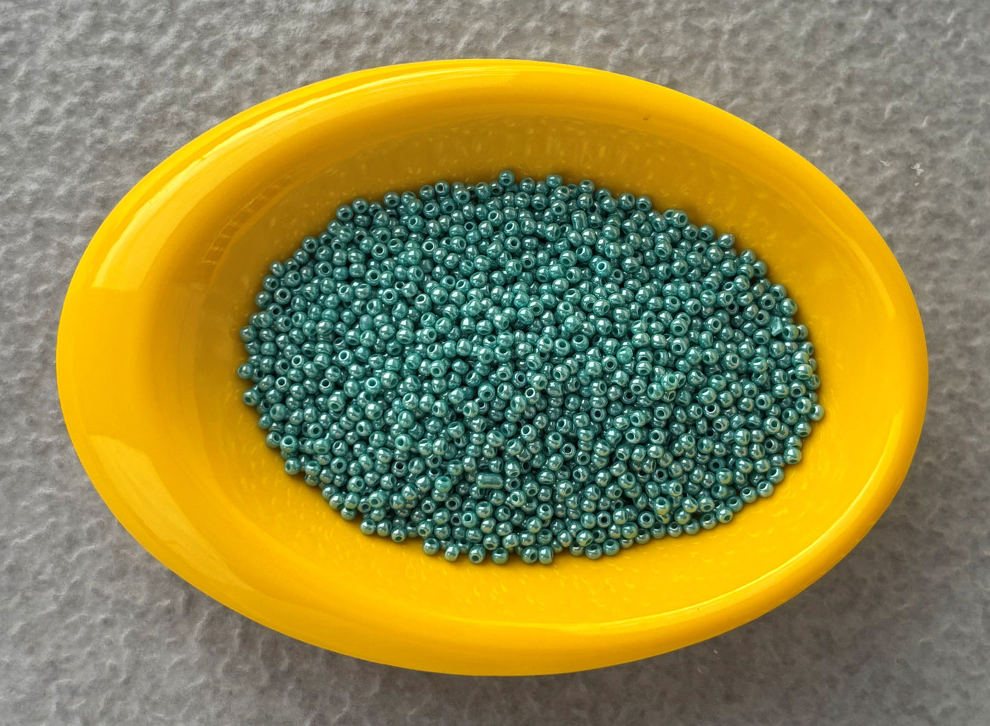 Preciosa Opaque Luster Turquoise Green Seed Beads