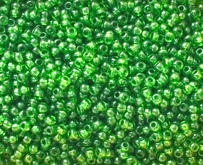 Preciosa Transparent Grass Green Seed Beads