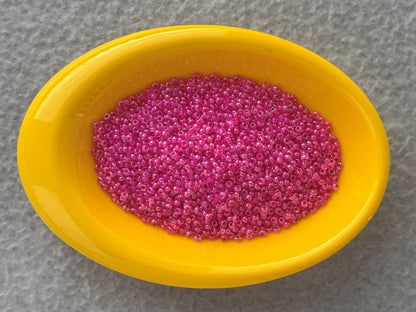 Preciosa Fuchsia Lined Crystal Seed Beads