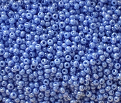 Preciosa Blue Opaque Luster Seed Beads