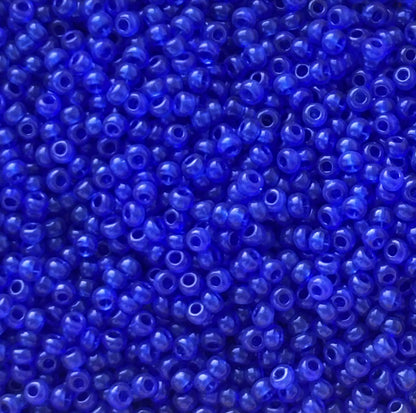 Preciosa Transparent Cobalt Blue Seed Beads