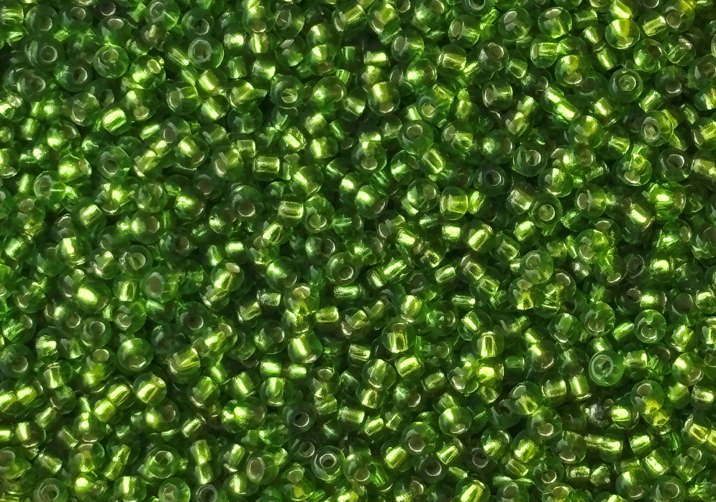 Preciosa Silver Lined Lime Green Seed Beads