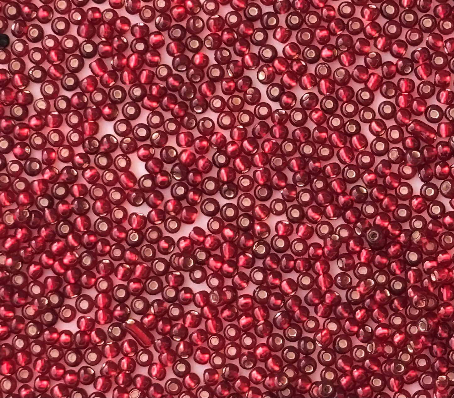 Preciosa Silver Lined Pomegranate Red Seed Beads