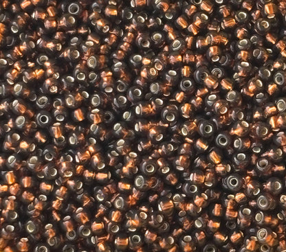Preciosa Silver Lined Brown Seed Beads