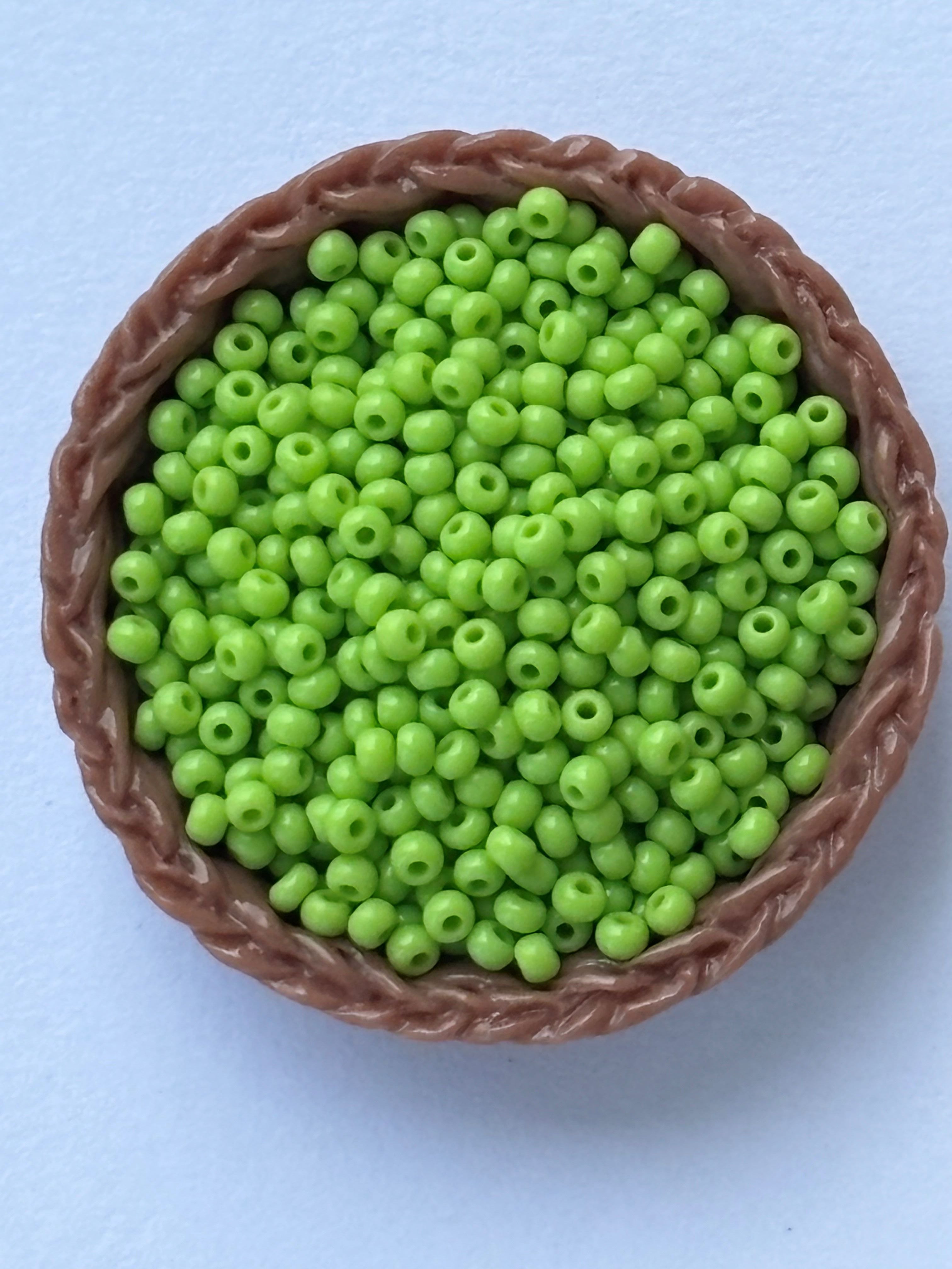Lime Green Preciosa Seed Beads