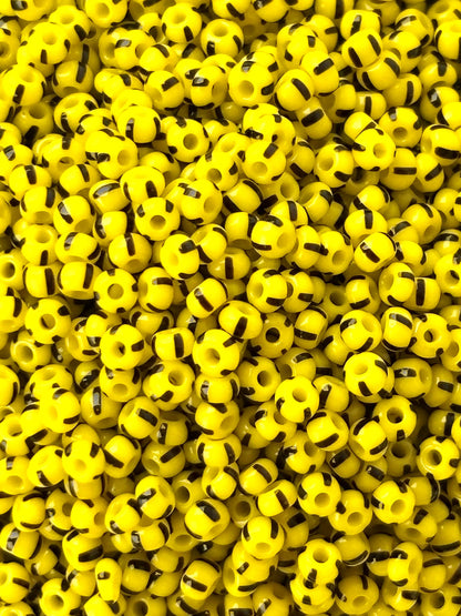 Preciosa Yellow with Brown Thick Stripe Seed Beads