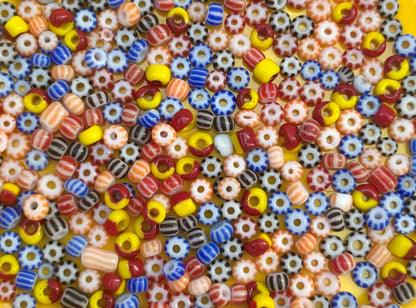 Colorful Mixed Pattern Striped Seed Beads