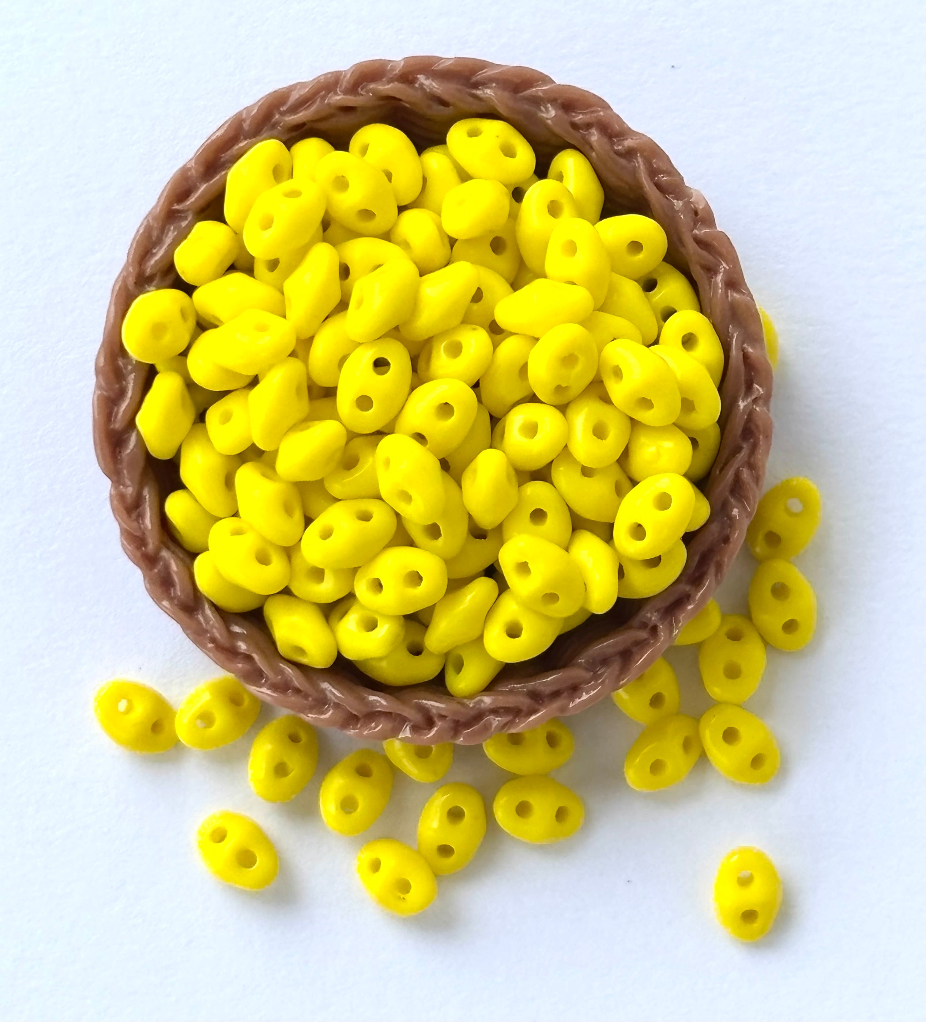 Sunny Yellow SuperDuo Glass Beads