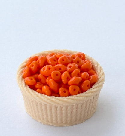 Vibrant Orange SuperDuo Glass Beads