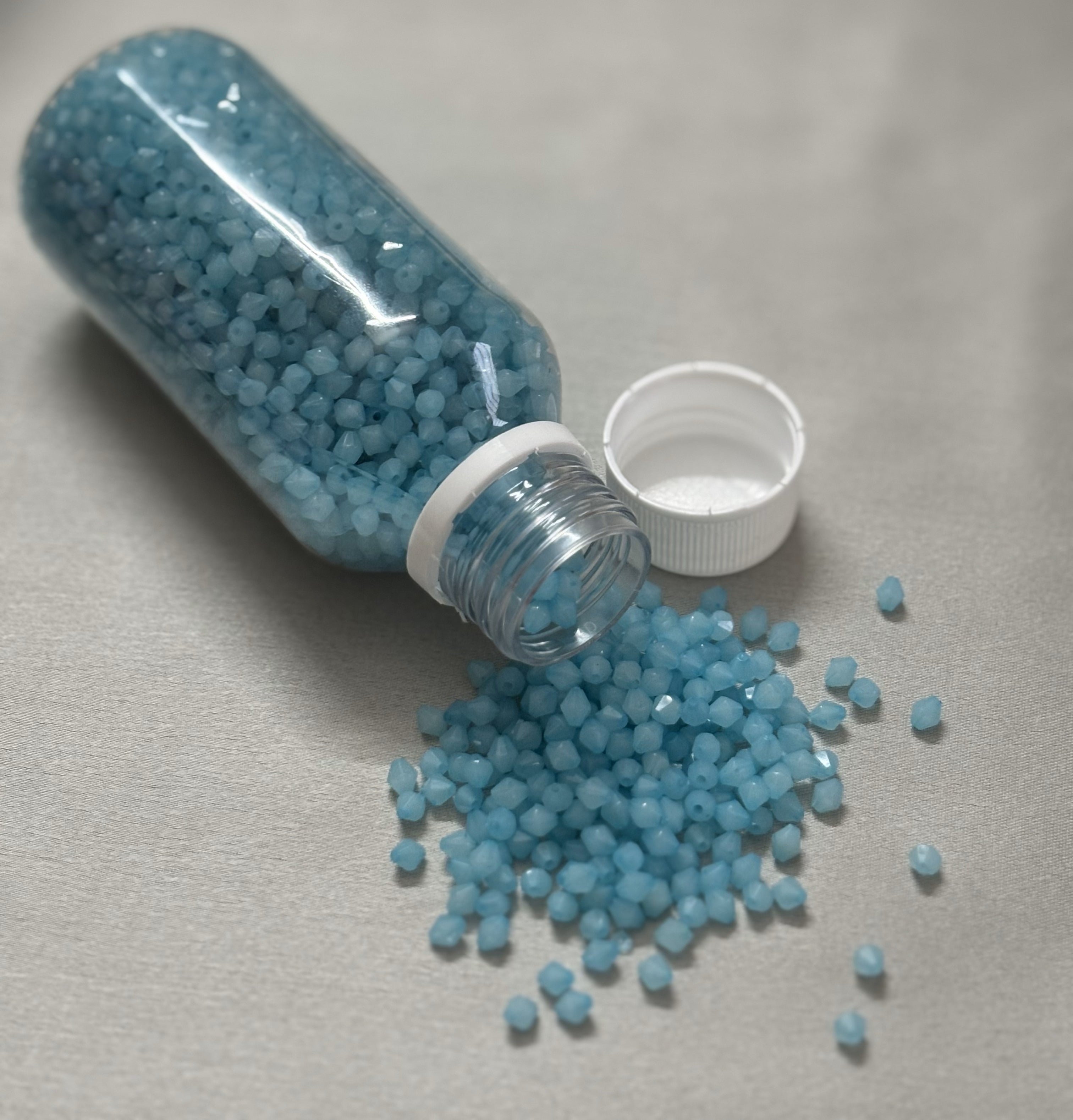 Blizzard Blue Bicone Beads