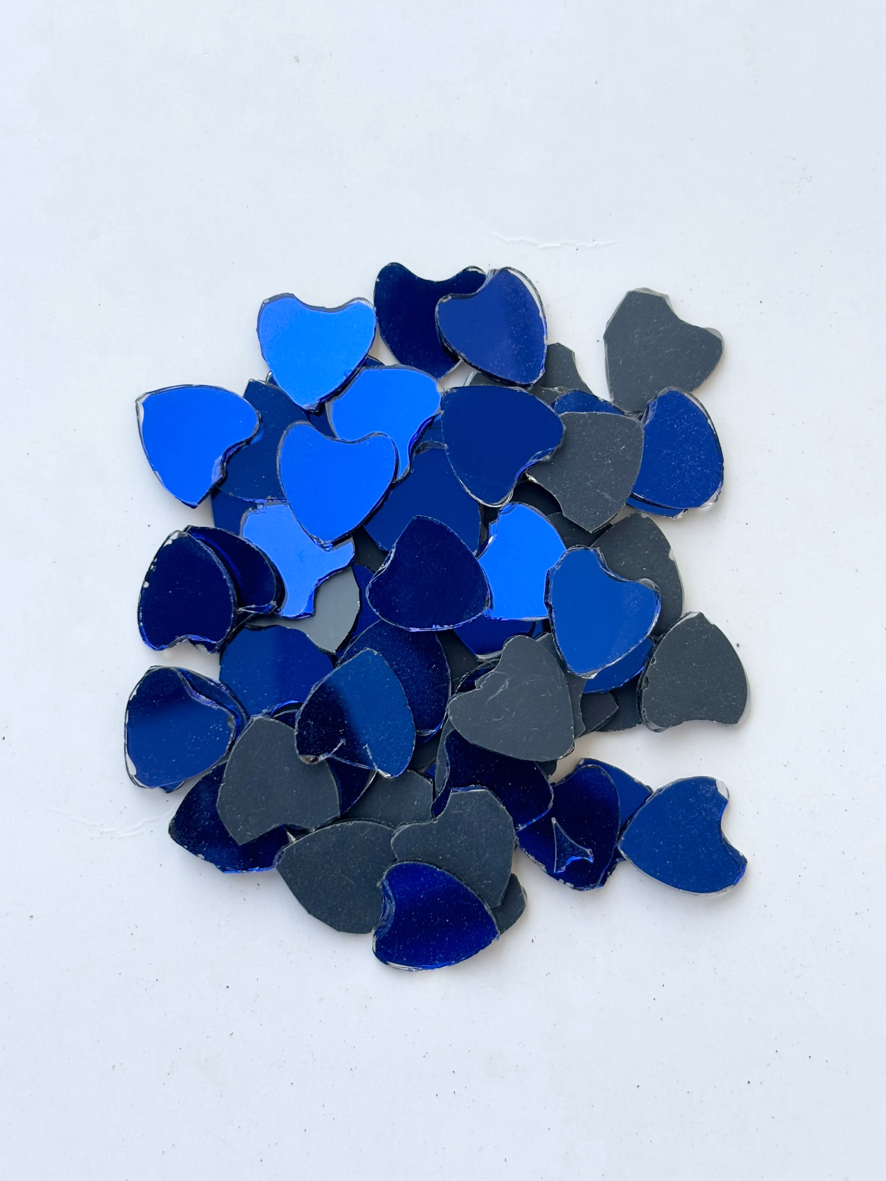 Blue Fancy Shape - Heart Cut Mirrors