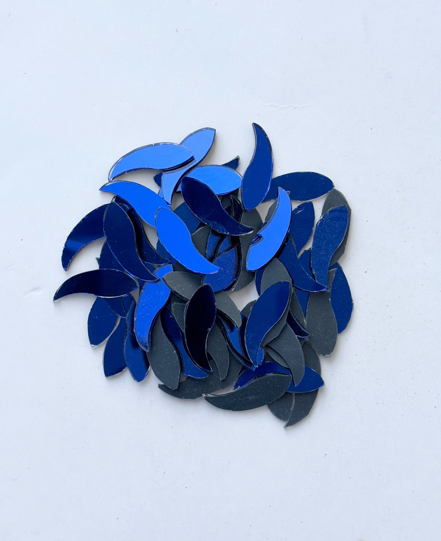 Blue Fancy Shape - Fish Cut Mirrors