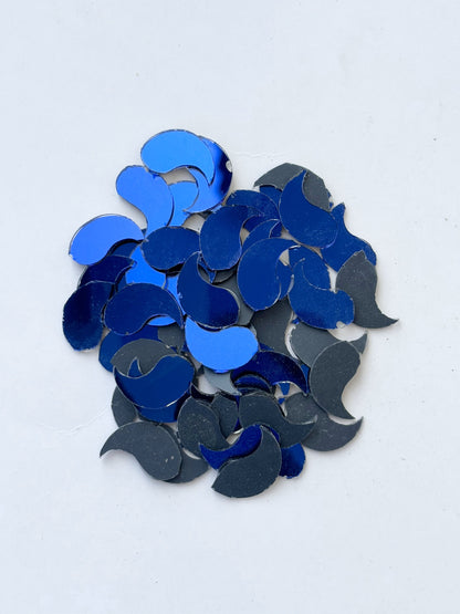 Blue Fancy Shape - Mango Cut Mirrors
