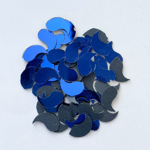 Blue Fancy Shape - Mango Cut Mirrors