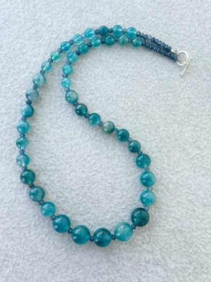 Blue Agate Graduation Necklace