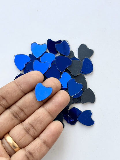 Blue Fancy Shape - Heart Cut Mirrors