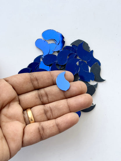 Blue Fancy Shape - Mango Cut Mirrors