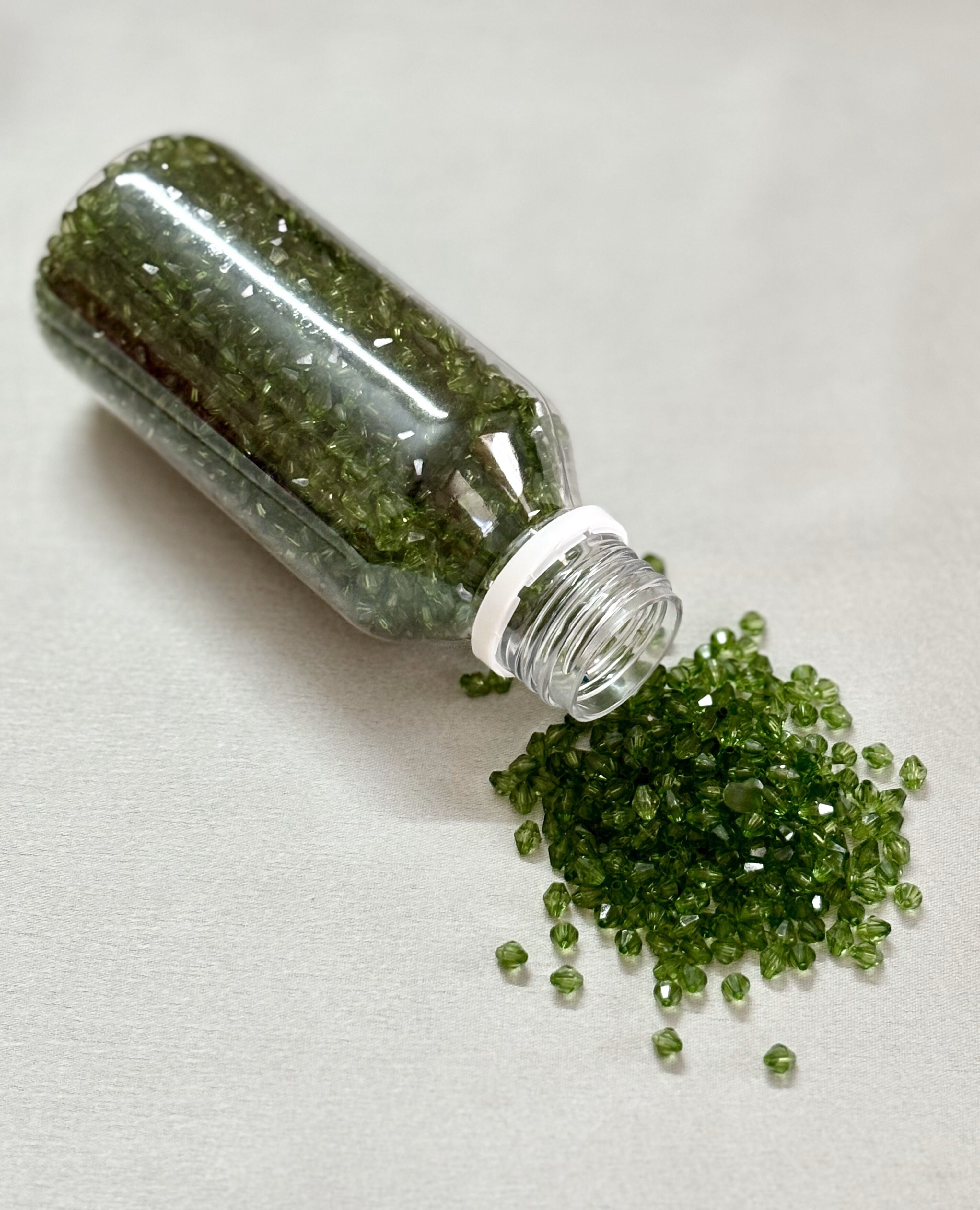 Bottle Green Bicone Beads