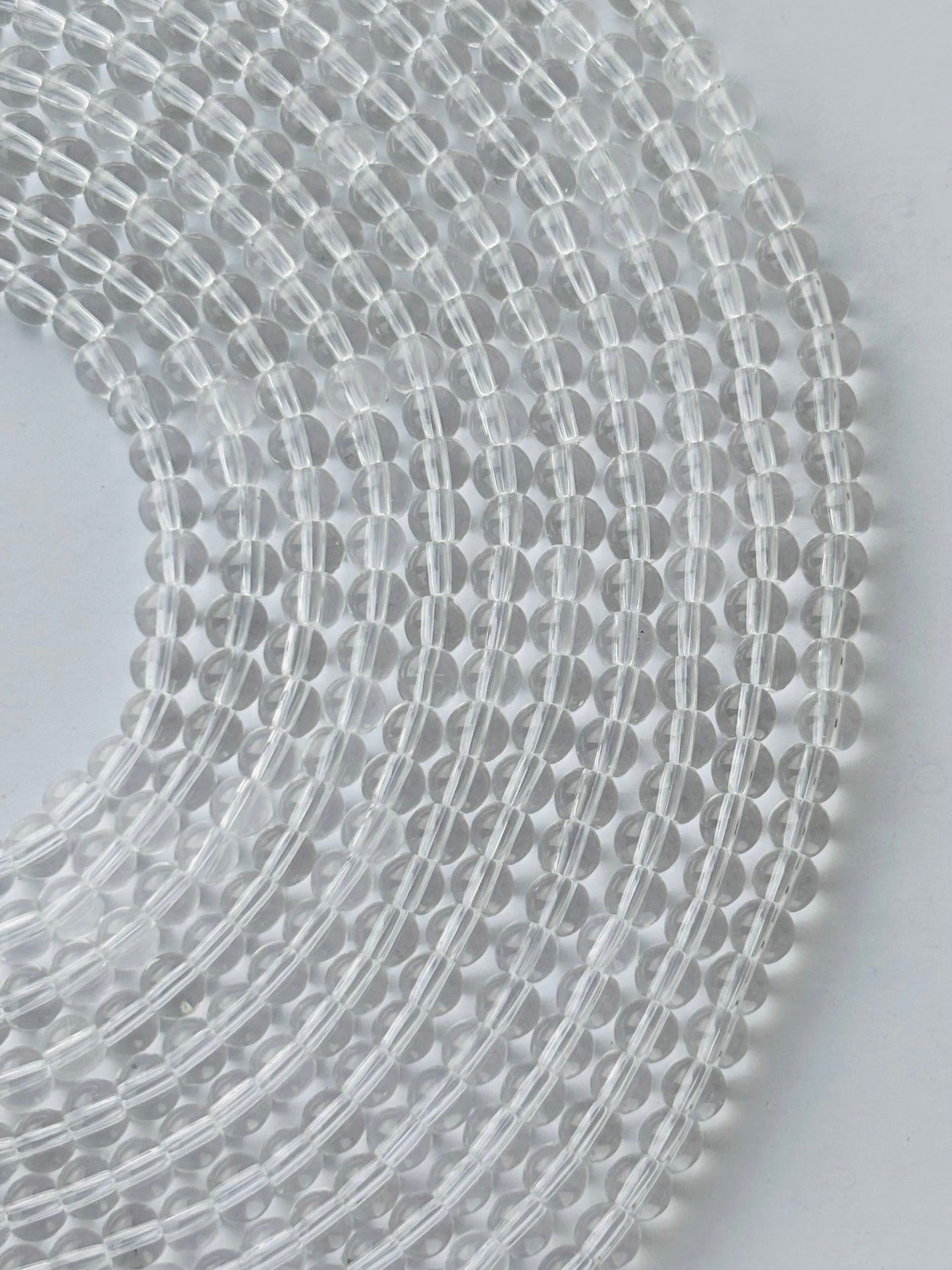 Clear Transparent 4MM Glass Beads