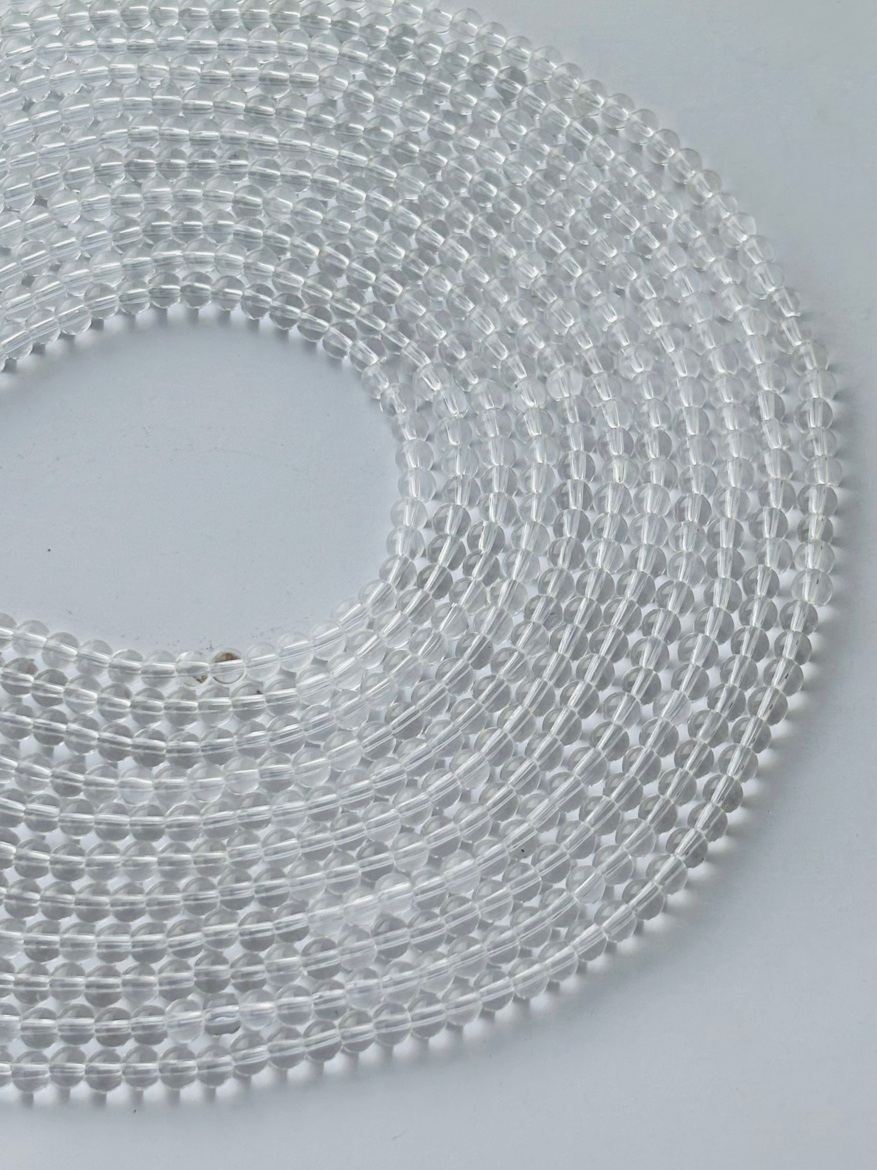 Clear Transparent 4MM Glass Beads