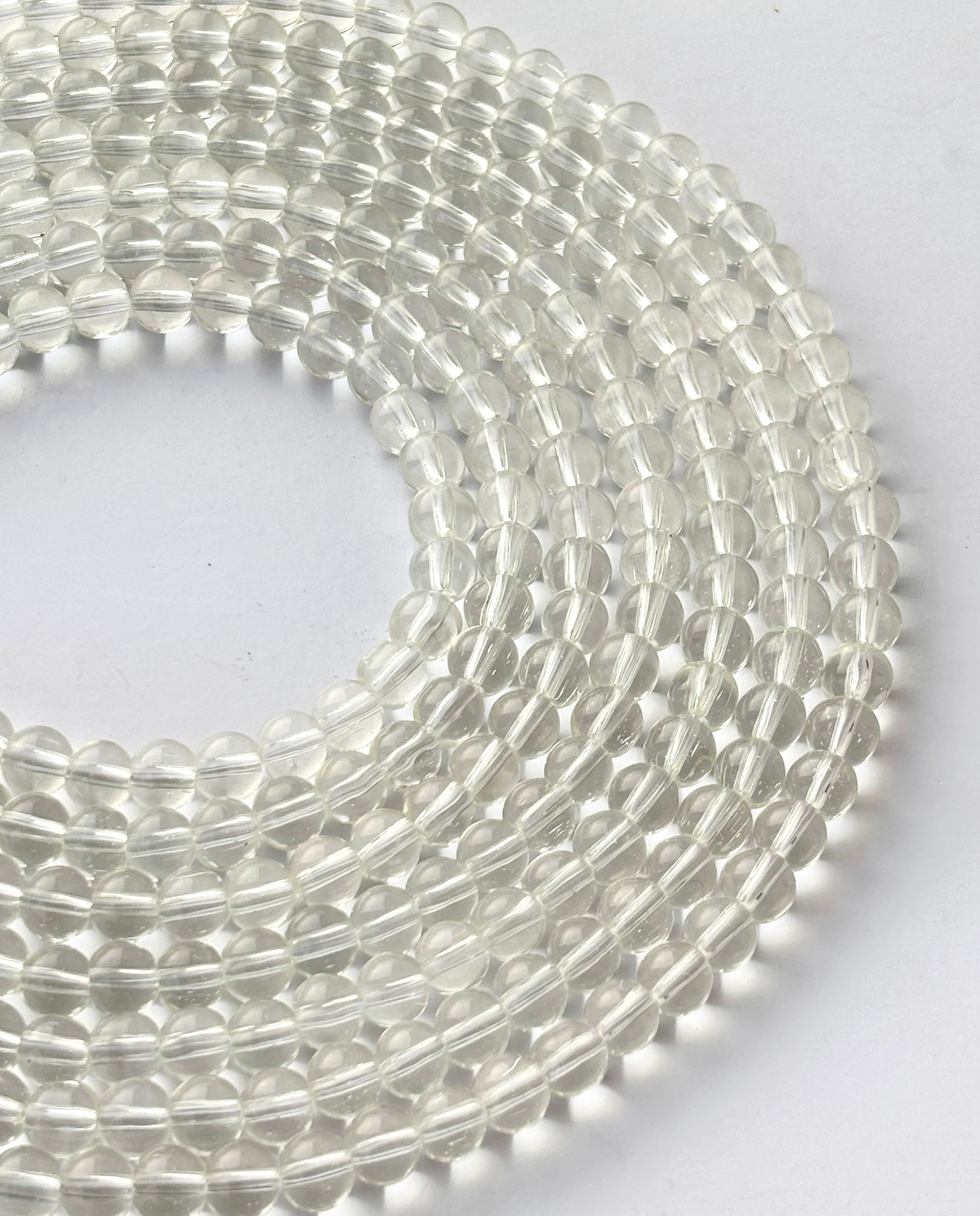 Clear Transparent 8MM Glass Beads