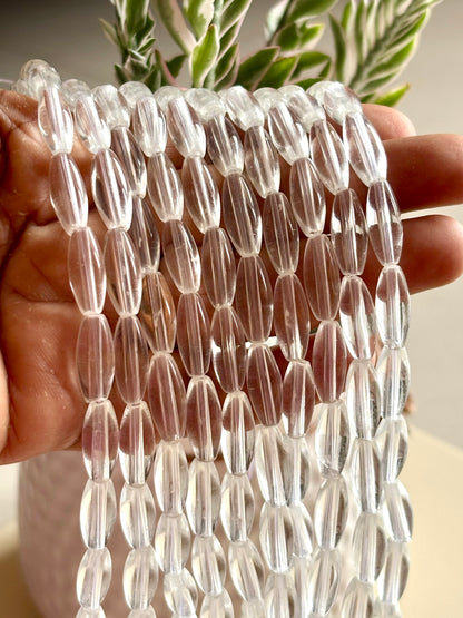 Clear Mini Glass Capsule Beads for Jewelry Making