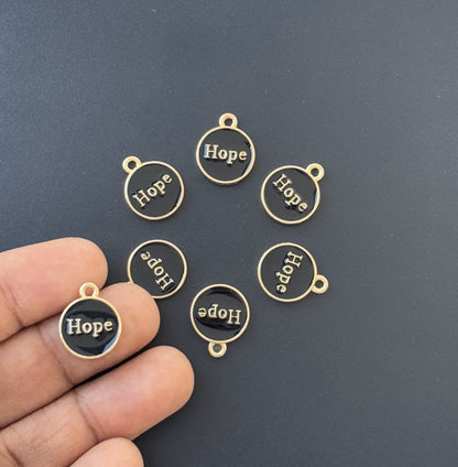 Four Pieces Enamelled Charms - Black Hope Charms