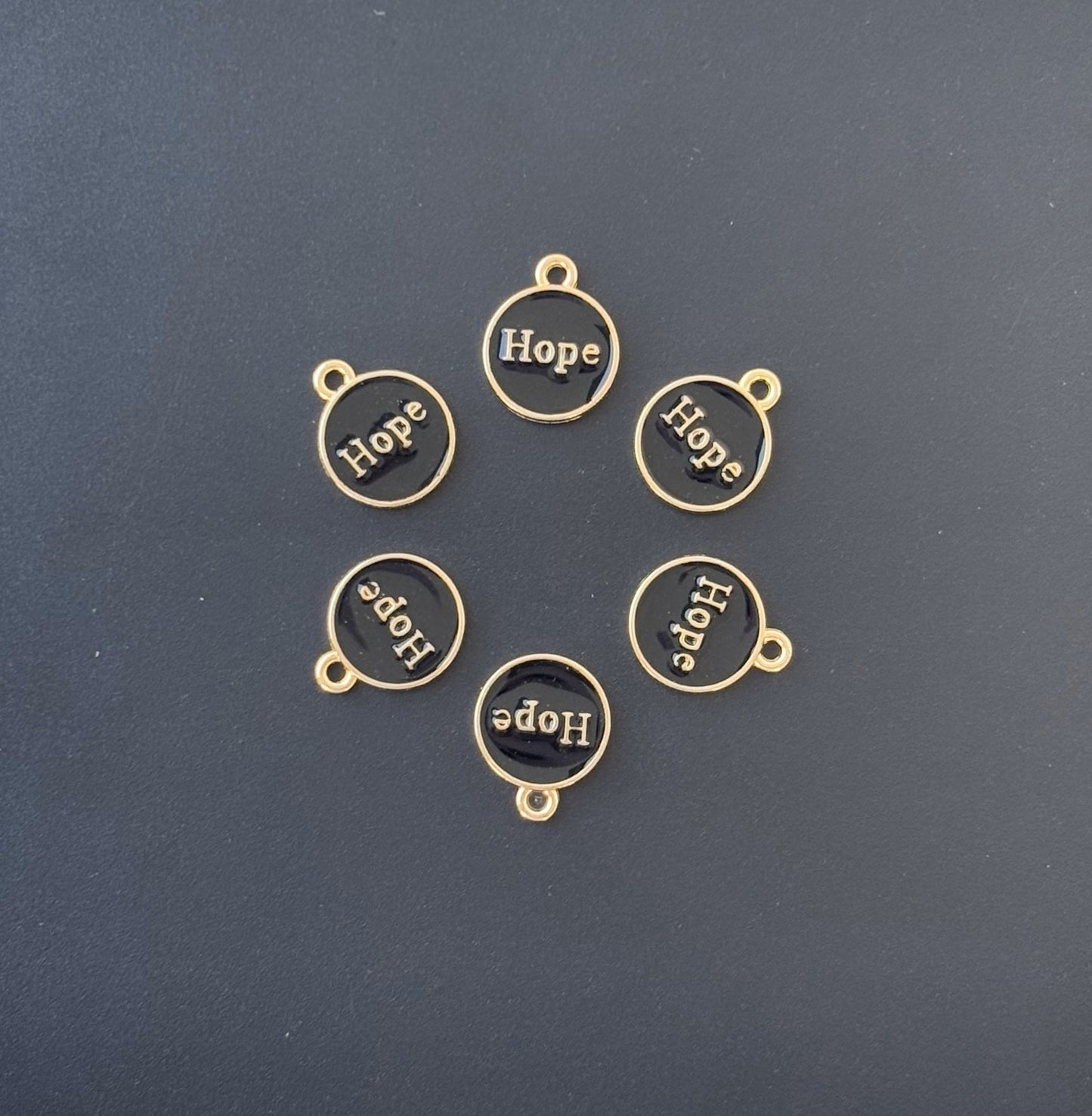 Four Pieces Enamelled Charms - Black Hope Charms