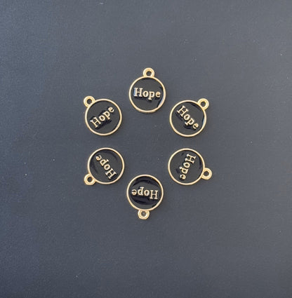Four Pieces Enamelled Charms - Black Hope Charms