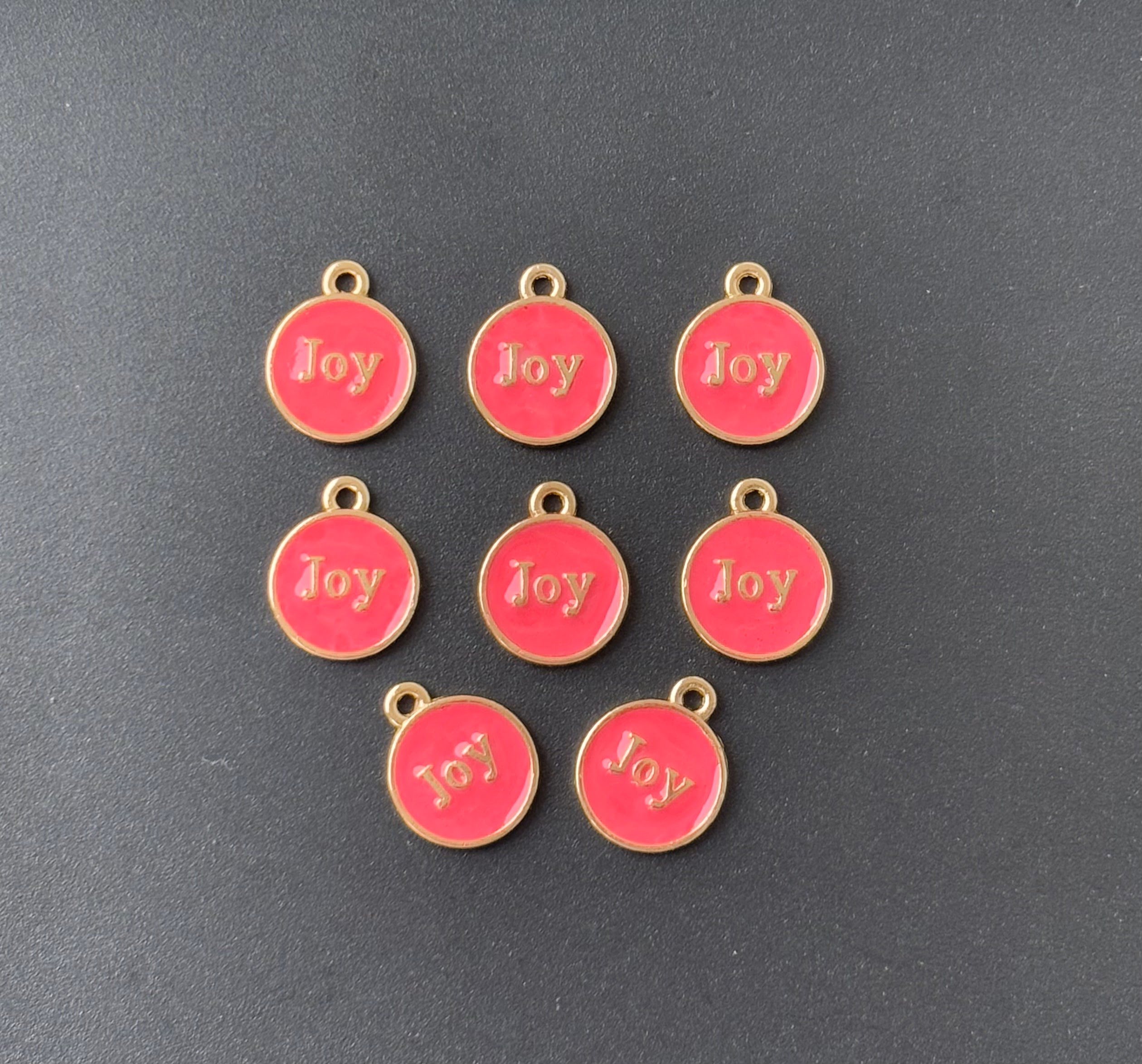 Four Pieces Enamelled Charms - Rose Joy Charms