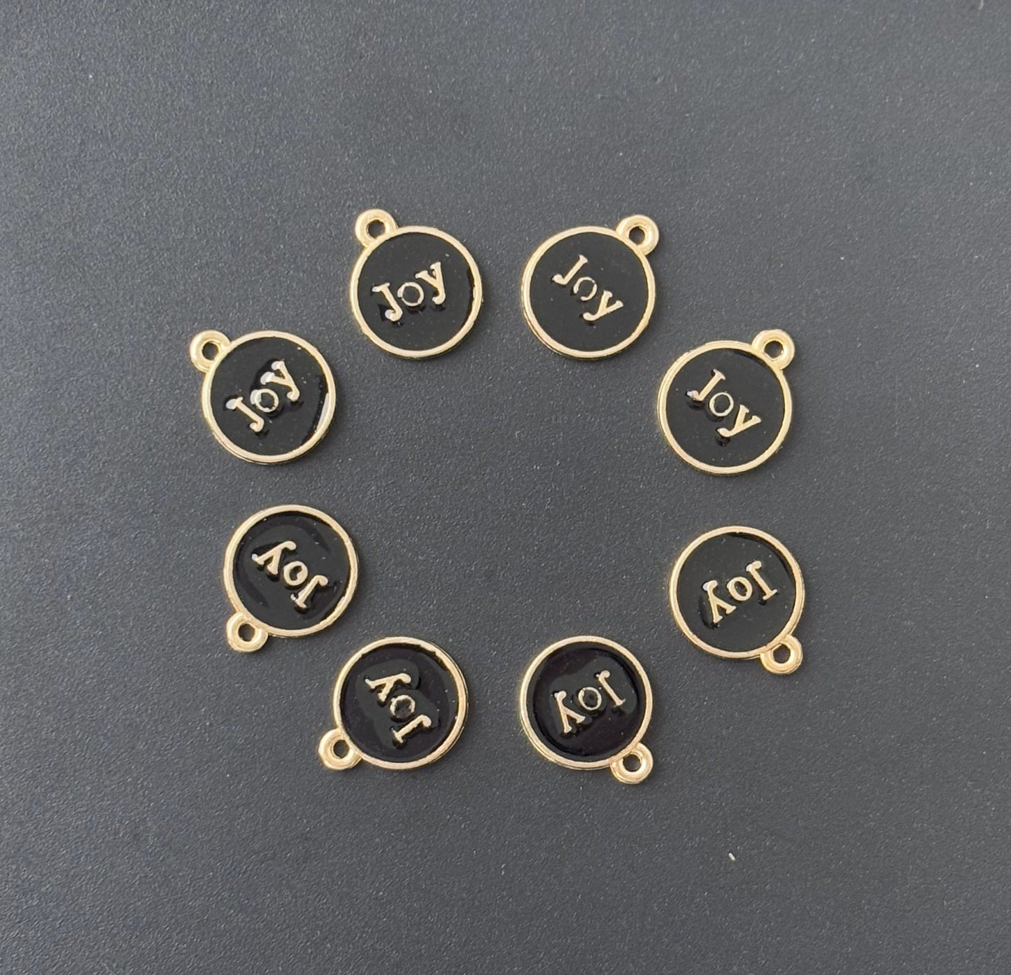 Four Pieces Enamelled Charms - Black Joy Charms