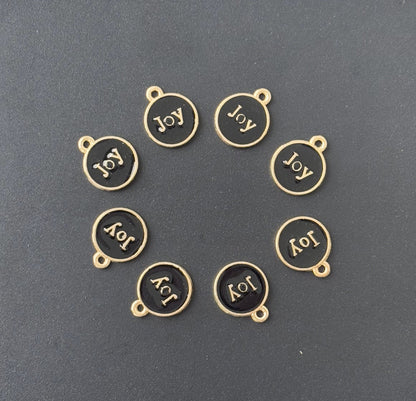 Four Pieces Enamelled Charms - Black Joy Charms