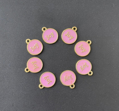 Four Pieces Enamelled Charms - Lavendar Joy Charms