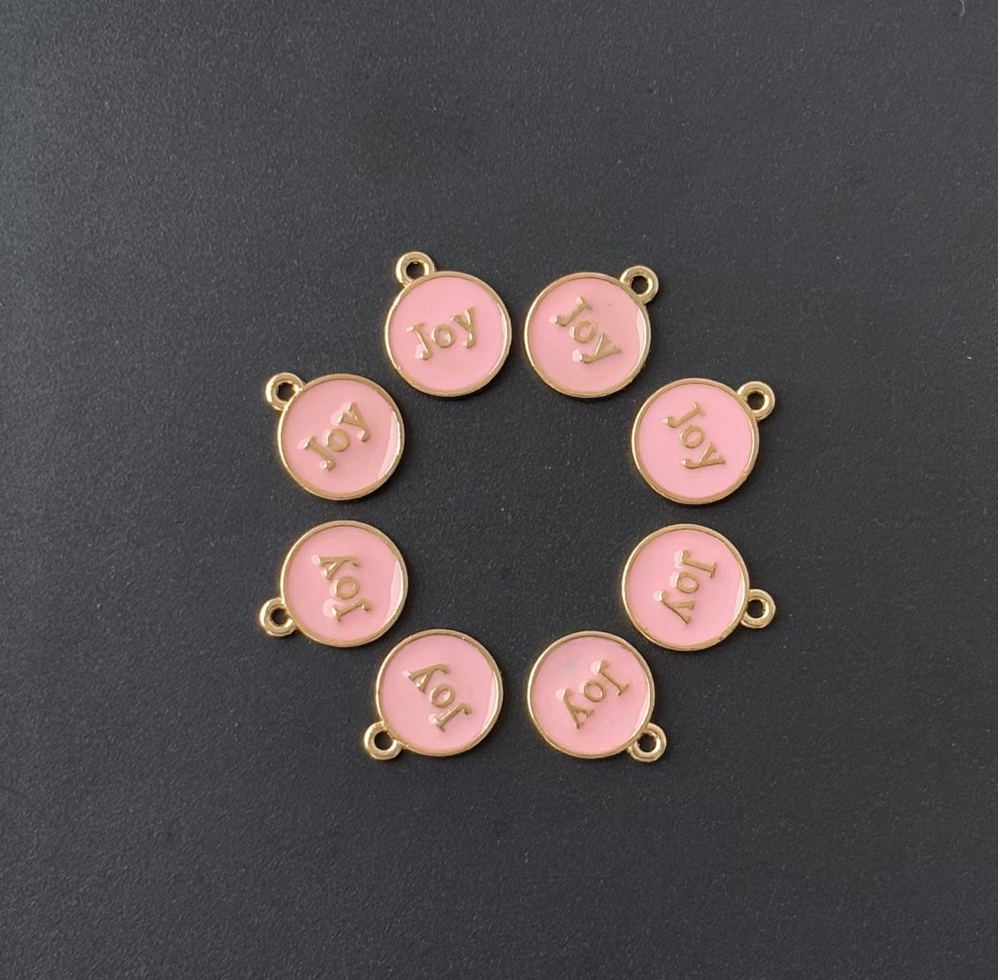 Four Pieces Enamelled Charms - Pink Joy Charms