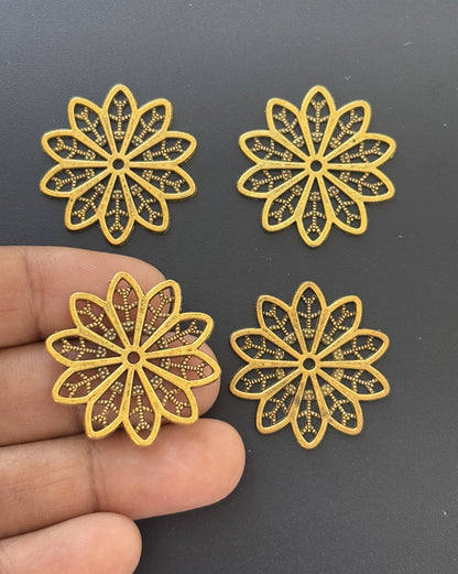 Delicate Filigree Flower Connectors