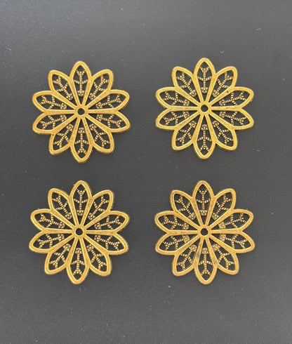 Delicate Filigree Flower Connectors