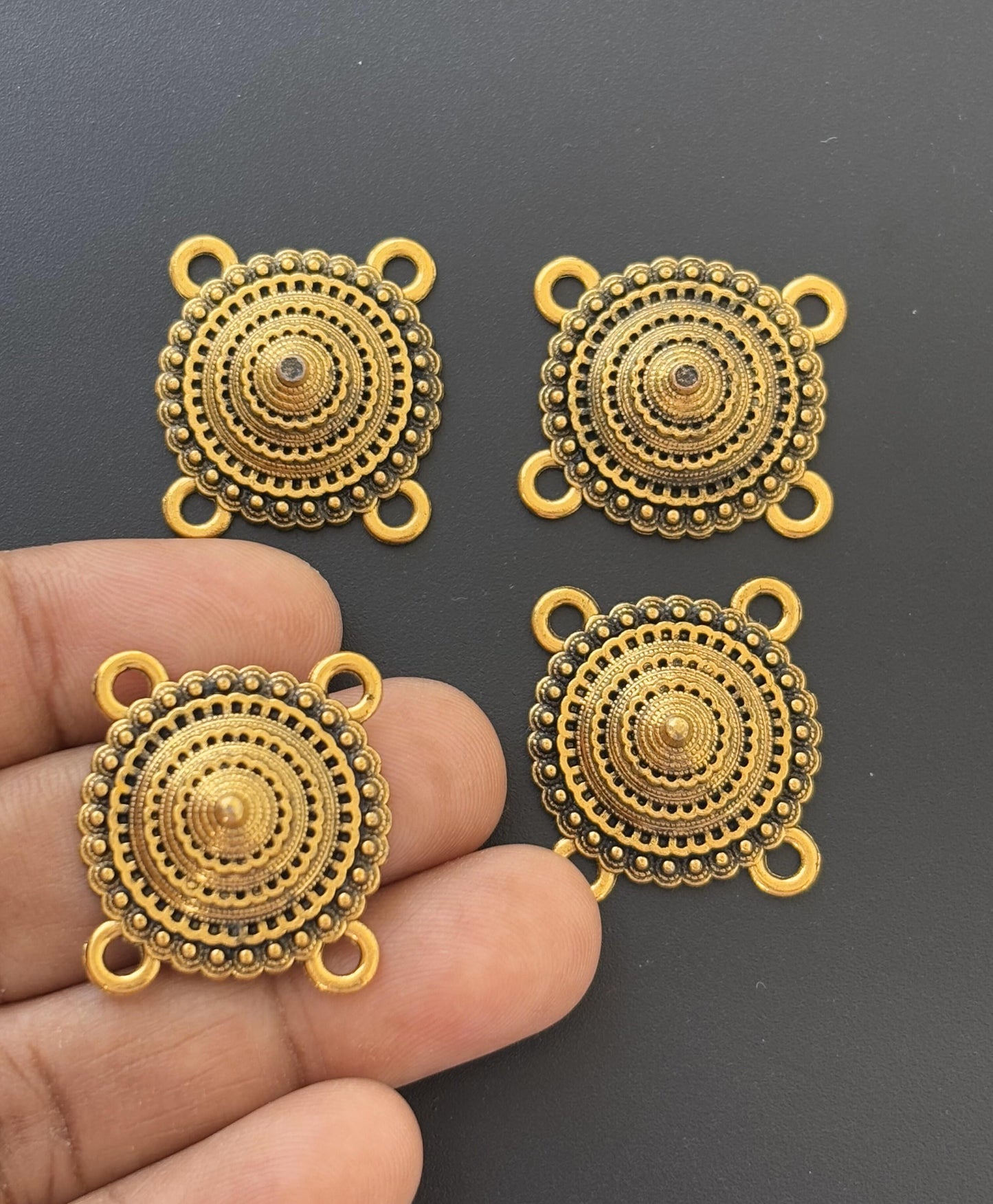 Embossed Mandala Connectors