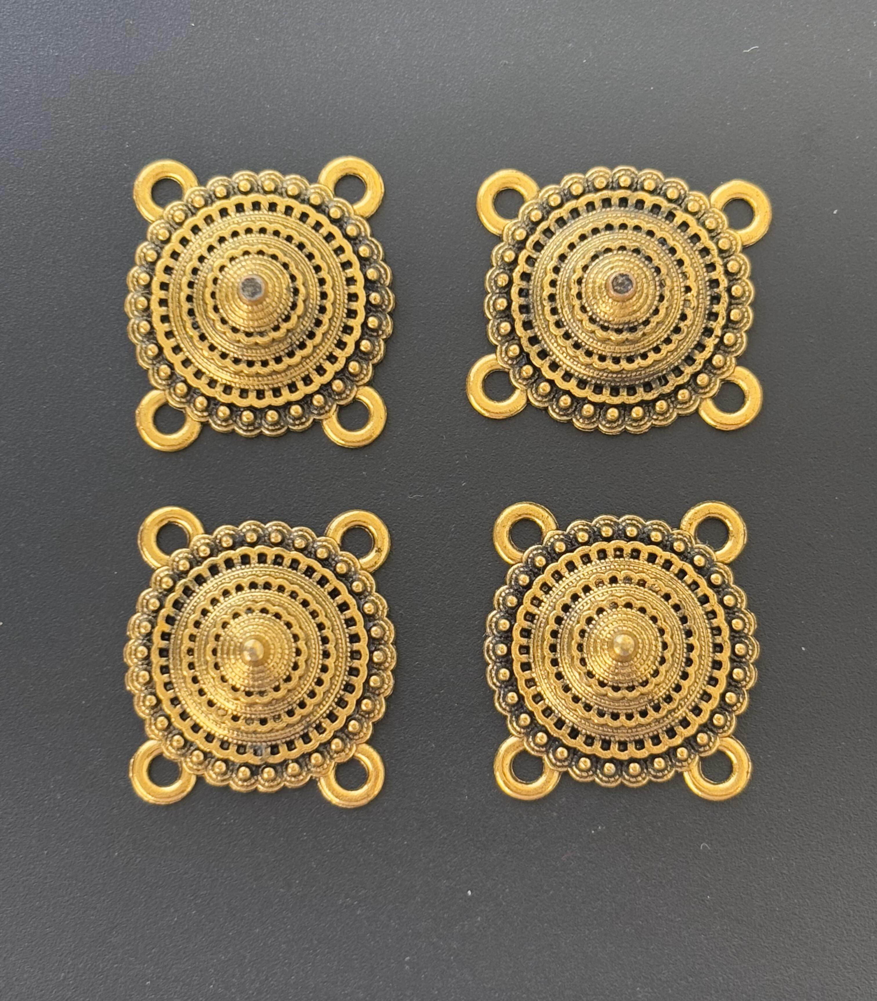 Embossed Mandala Connectors
