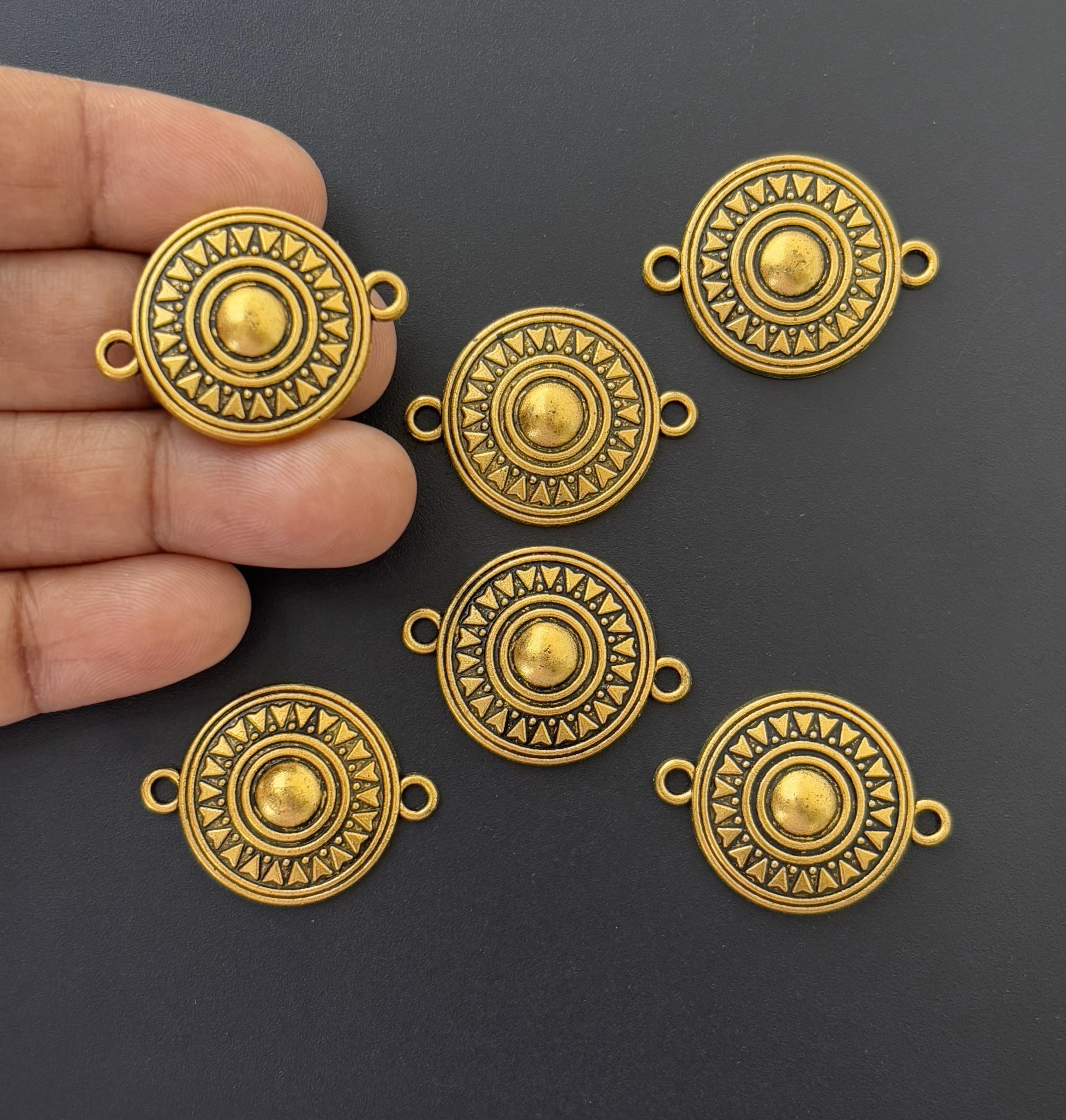 Tribal Sunburst Round Connectors