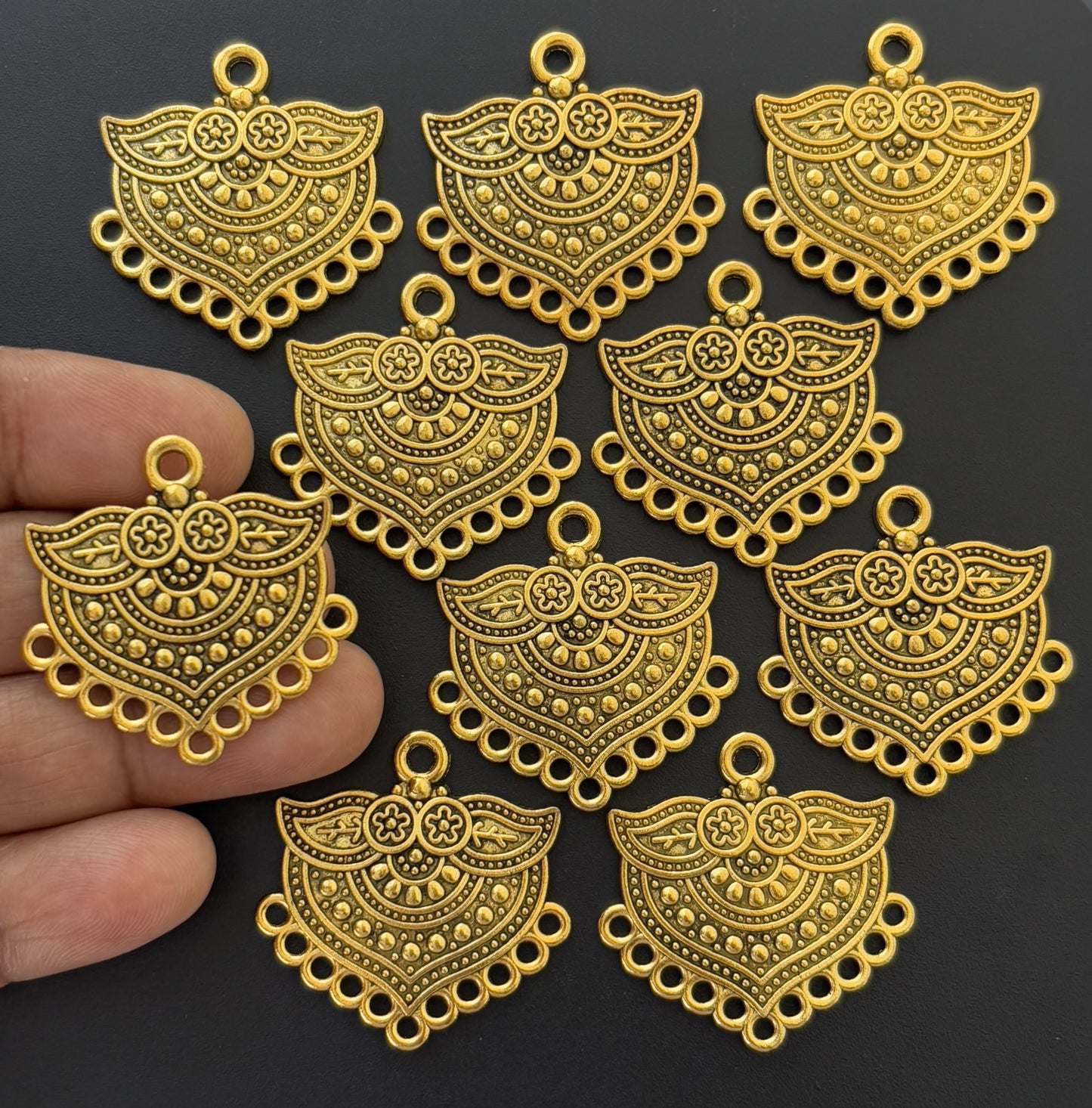 Intricate Mandala Jewelry Connectors
