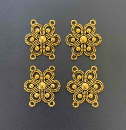 Floral Jewelry Connectors with Six Petals