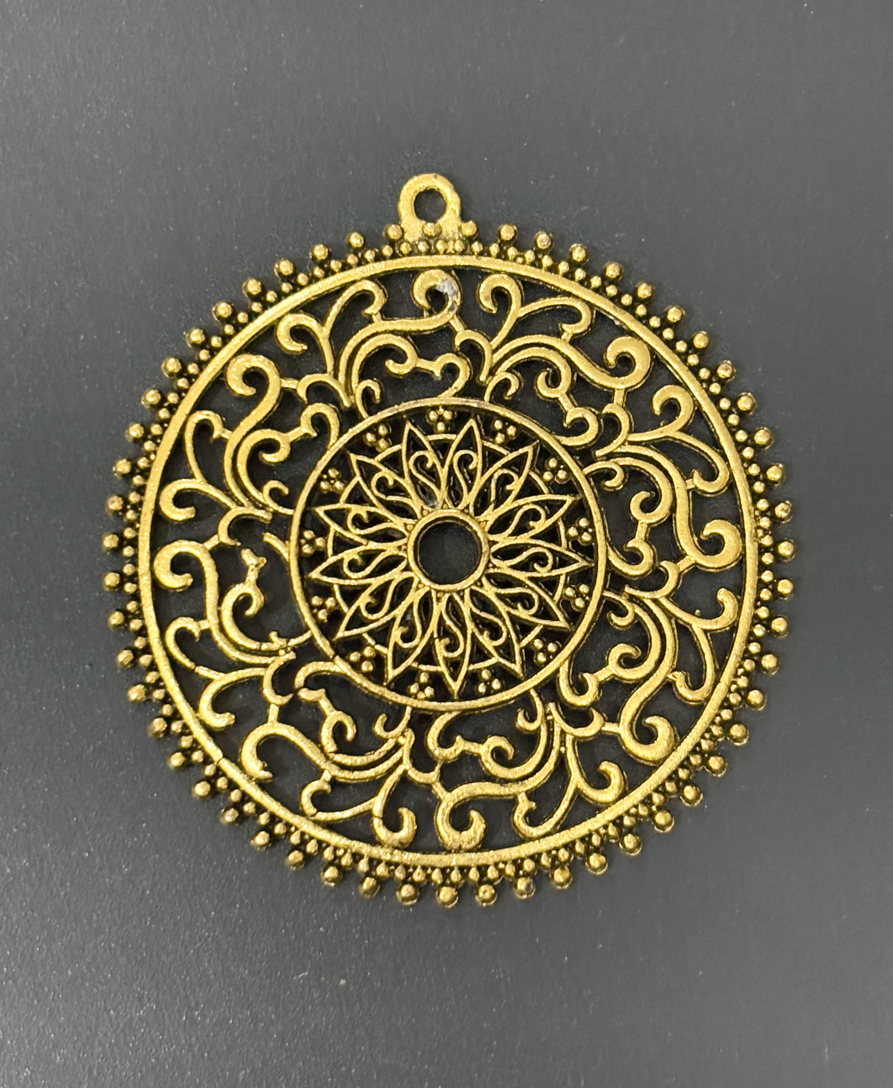 Sale - Intricate Filigree Mandala Pendant