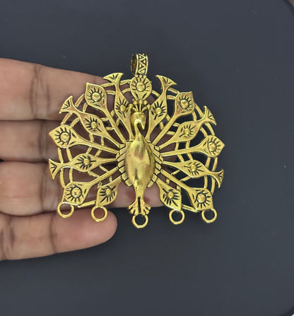 Gold Peacock Pendant - Exquisite Jewelry Piece