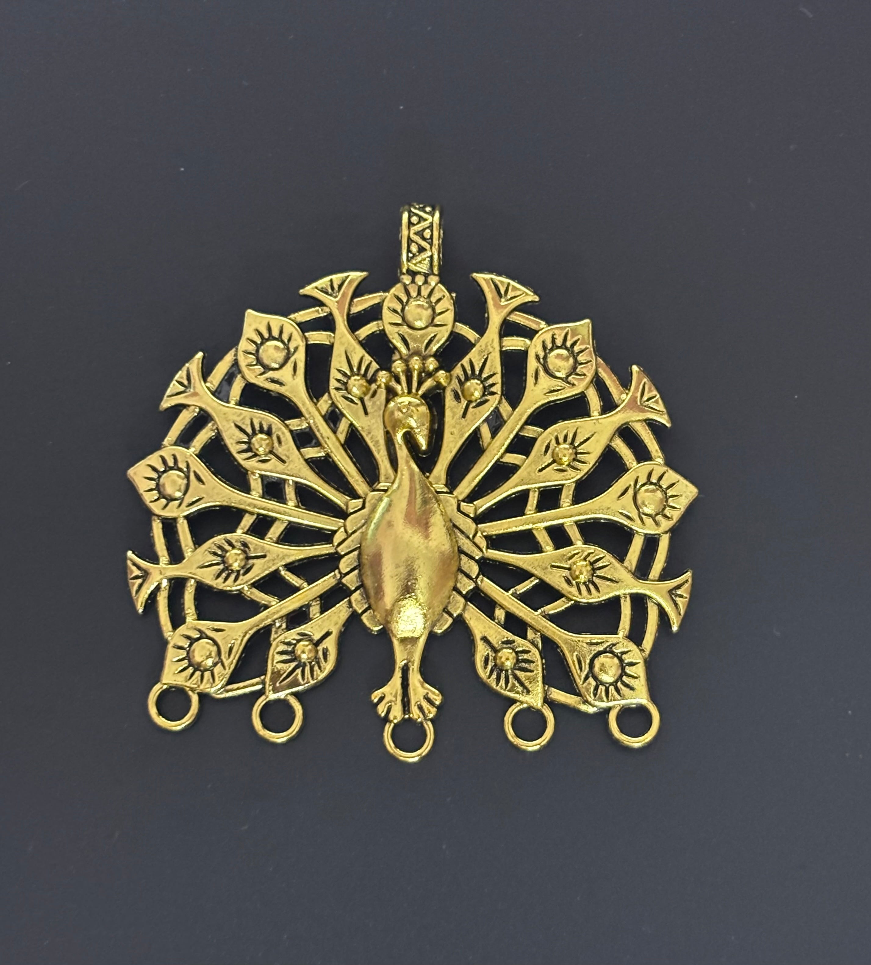Gold Peacock Pendant - Exquisite Jewelry Piece