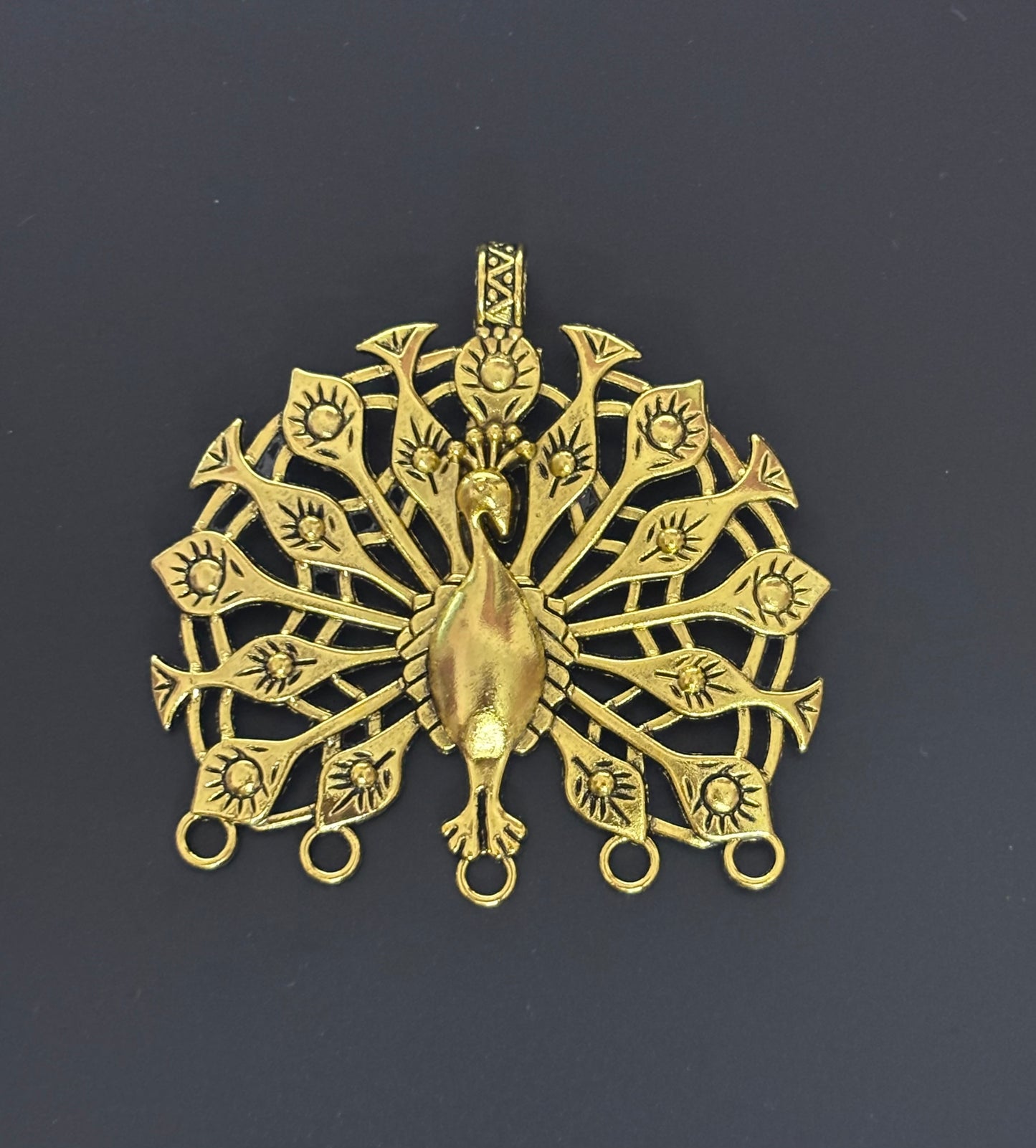 Gold Peacock Pendant - Exquisite Jewelry Piece
