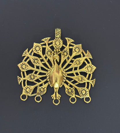 Gold Peacock Pendant - Exquisite Jewelry Piece