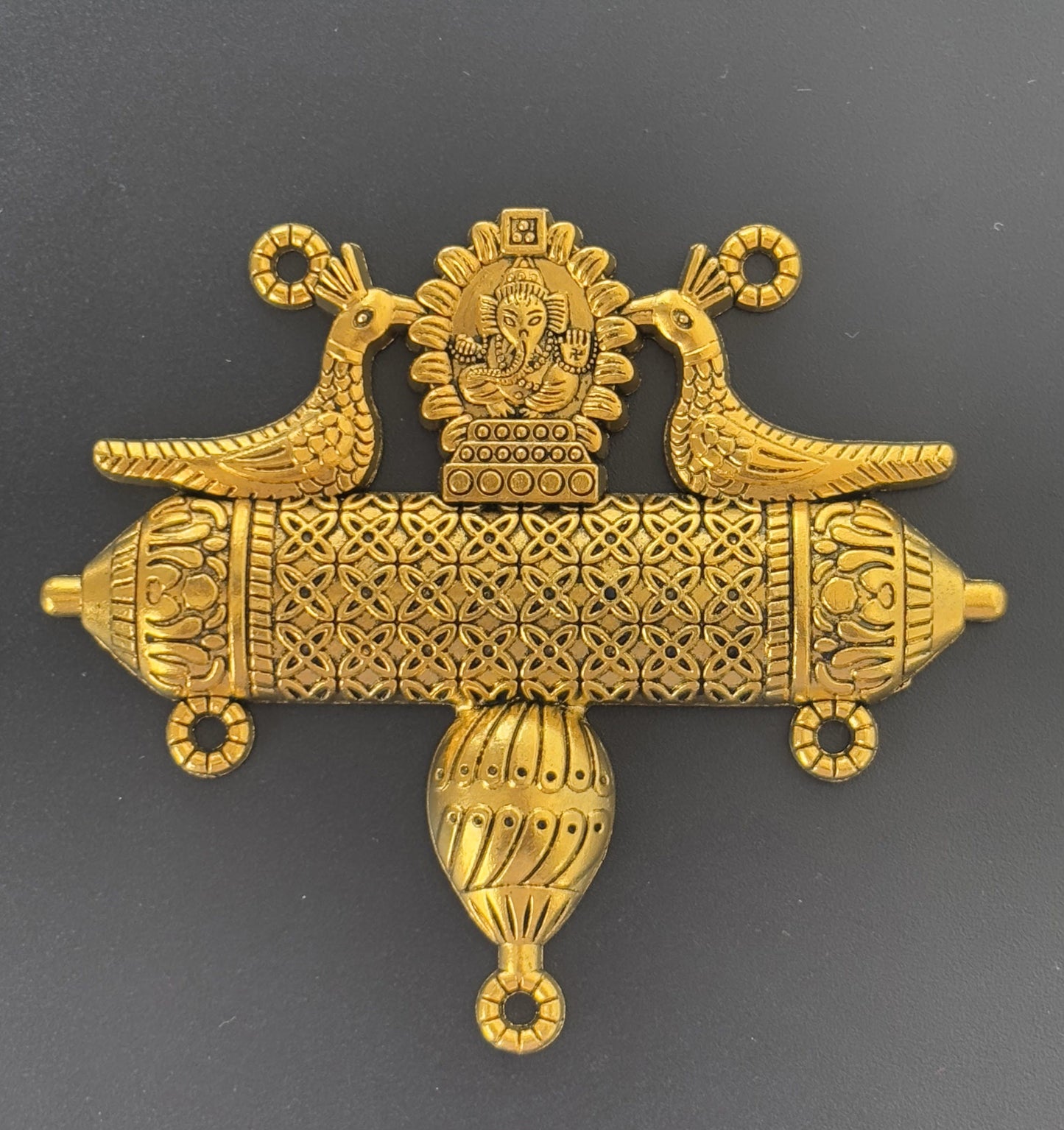 Lord Ganesha Pendant with Twin Peacocks